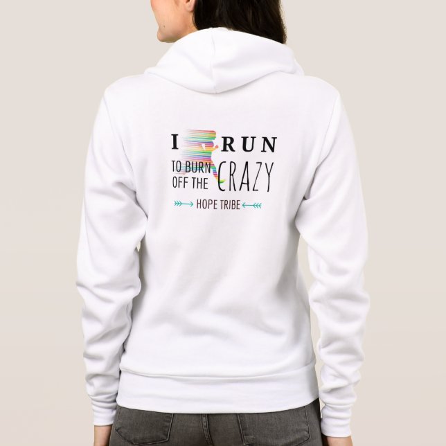 Ich laufe, um das verrückte aufzubrauchen - Hoodie (Rückseite)