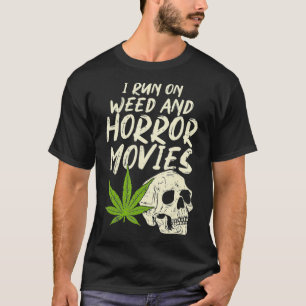 Ich laufe Weh Horror Movies Skull Funny Halloween T-Shirt