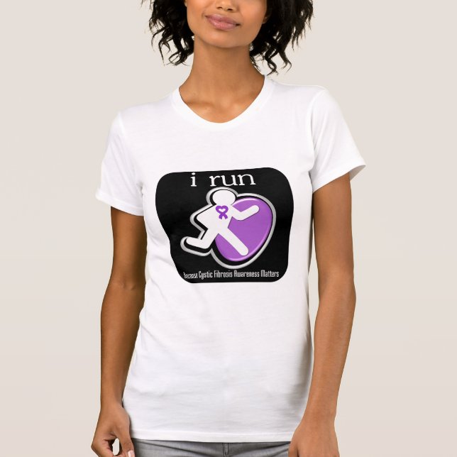 ich laufe, weil zystische Fibrose von Bedeutung T-Shirt (Vorderseite)