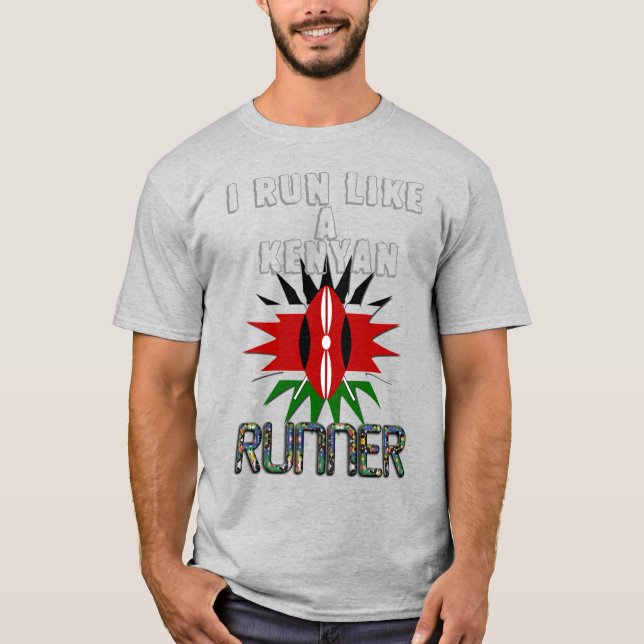 Ich laufe wie ein kenianischer Runner, inspirieren T-Shirt (Vorderseite)