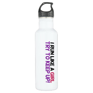 Ich laufe wie ein Mädchen, das versucht, behalten Trinkflasche