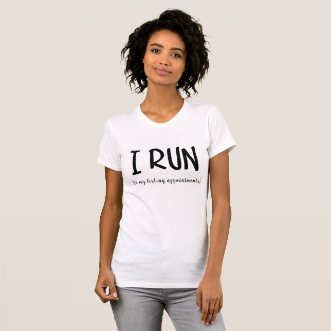 Ich laufe zu meinem Auflistungsverabredungen T-Shirt (Vorne ganz)