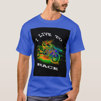ICH LEBE AUF RACE Motocross Racer T-Shirt