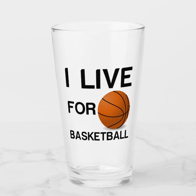 ICH LEBE FÜR BASKETBALL GLAS (Vorderseite)