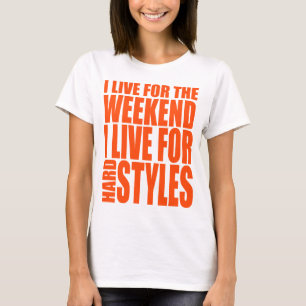 Ich lebe für das Wochenende (orange) T-Shirt