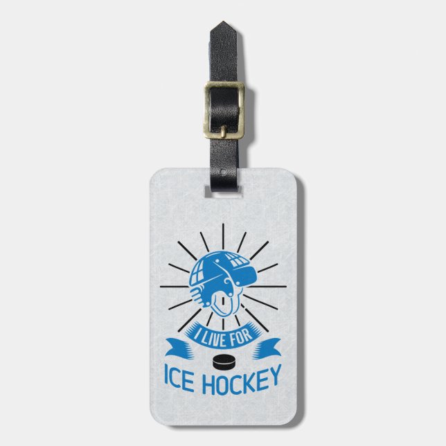 Ich lebe für Eishockey-Gepäckanhänger Gepäckanhänger (Vorderseite vertikal)