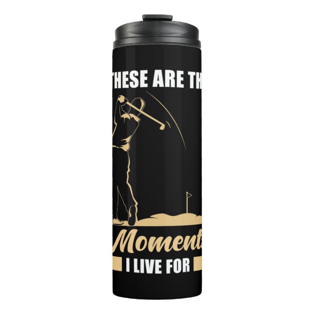 Ich lebe für Golf Thermosbecher (Vorderseite)