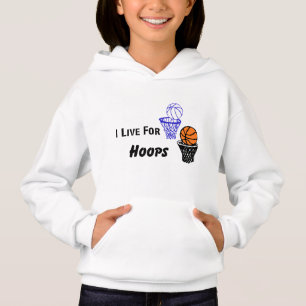 Ich lebe für Hoops Girls Hoodie