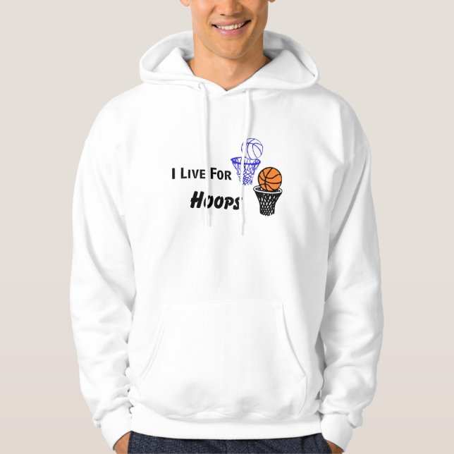 Ich lebe für Hoops Männerhoodie Hoodie (Vorderseite)