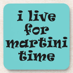 Ich lebe für Martini-Zeit Korkuntersetzer Untersetzer