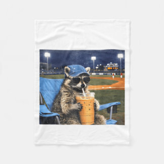 Ich lebe hier lustiger Waschbär Ballfeld Baseballf Fleecedecke