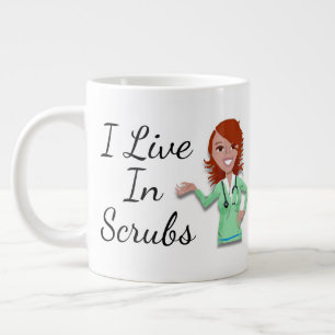 Ich lebe in Krankenhaus-Outzkleidung Tasse