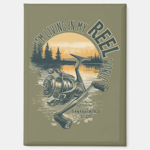 Ich lebe in meiner   Lustiges Fischer-Geschenk    Magnet