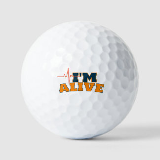 Ich lebe lustiger Spruch-Tasche Golfball