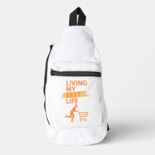 Ich lebe mein bestes Leben im Geschäft Crossbody Bag