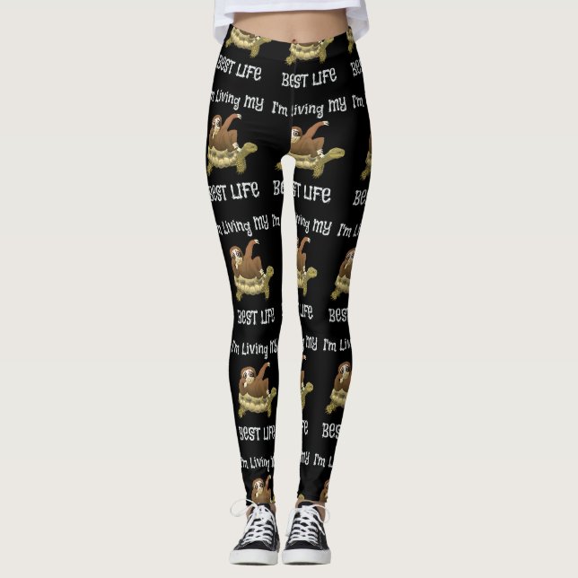 Ich lebe mein bestes Leben Leggings (Vorderseite)
