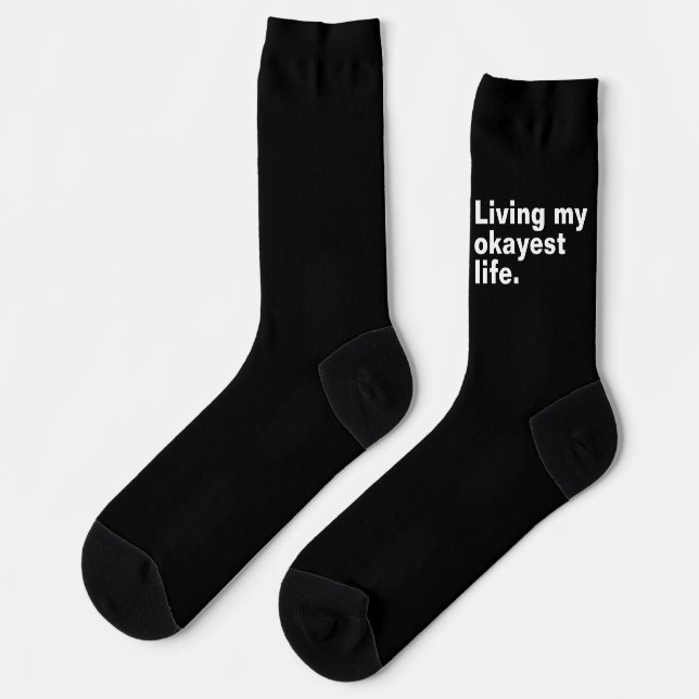 Ich lebe mein ganzes Leben. Socken (Linkes Detail)