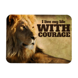 "Ich lebe mit Mut" Motivation Affirmation Flexi Magnet