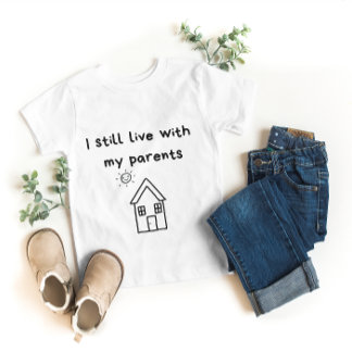 Ich lebe noch mit meinen Eltern Typografie Baby T-shirt