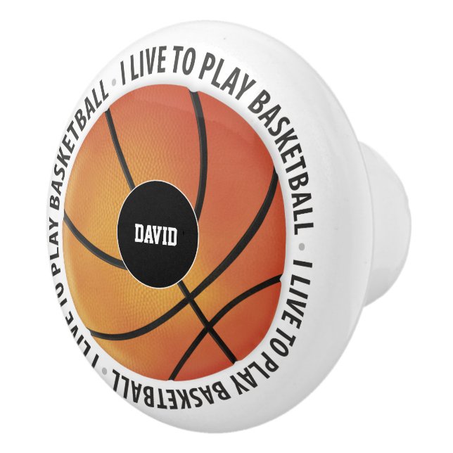 Ich lebe, um Sport-Geschenke des Basketball-| zu Keramikknauf (Rechts)