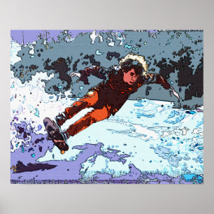 Ich lebe, um zu rennen - Skateboard-Rennens Kissen Poster
