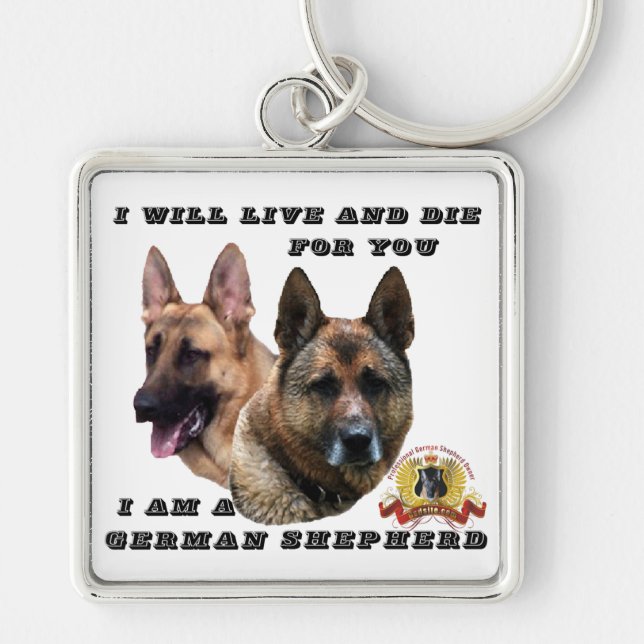 Ich lebe und die Schäferhund-Schlüsselanhänger Schlüsselanhänger (Vorne)