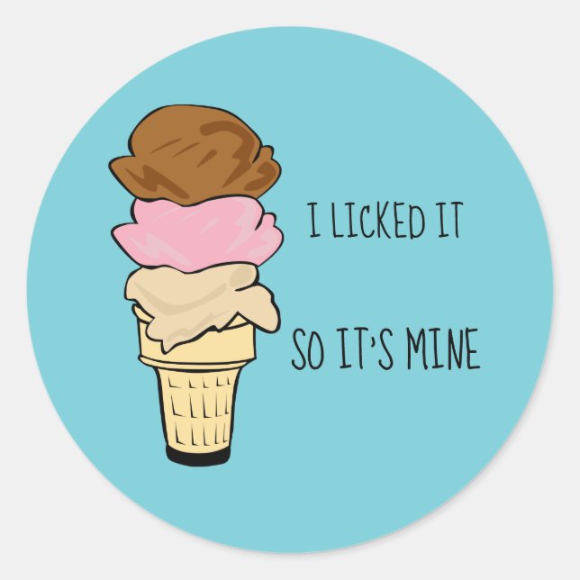 Ich leckte es Aufkleber (Vorderseite)