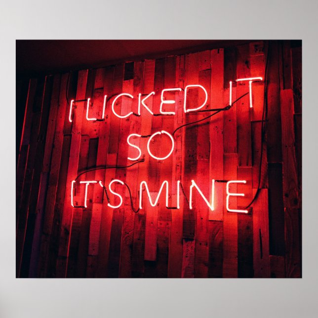 Ich leckte es so an meinem poster (Vorne)