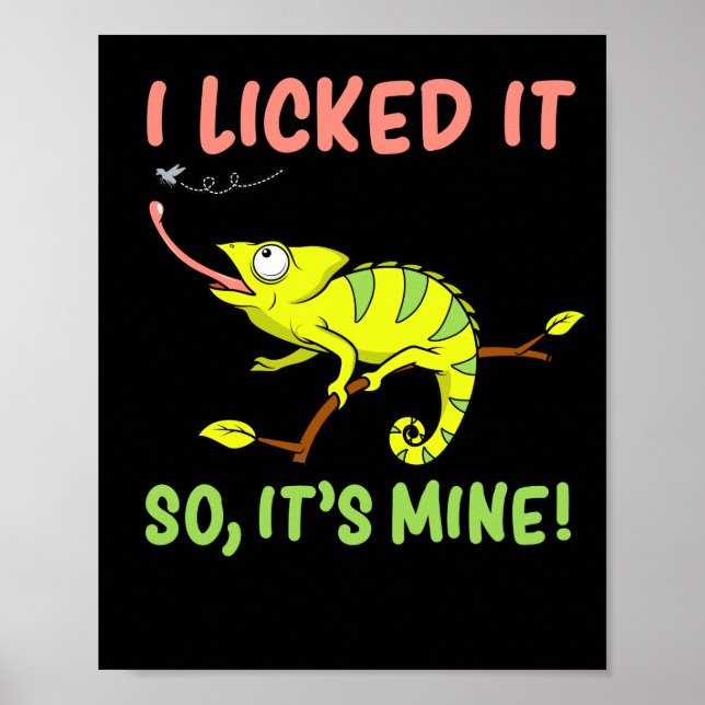Ich leckte es so, wie seine Minenechse Reptilien Poster (Vorne)