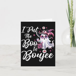 Ich legte den Boo in Boujee Ghost Funny Nk Leopard Karte
