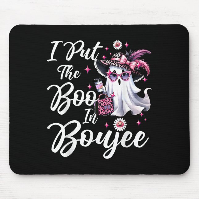 Ich legte den Boo in Boujee Ghost Funny Nk Leopard Mousepad (Vorne)