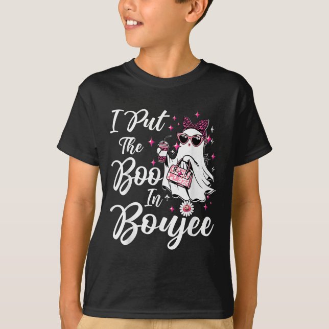 Ich legte den Boo in Boujee Ghost Funny Nk Leopard T-Shirt (Vorderseite)