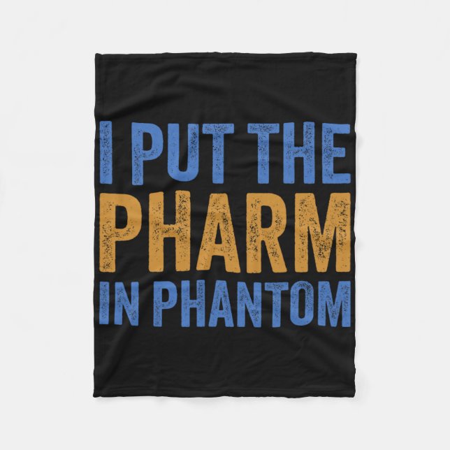 Ich legte den Pharma in Phantom Funny Halloween Rx Fleecedecke (Vorderseite)