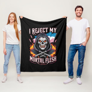 Ich lehne mein sterbliches Fleisch ab Trans Transg Fleecedecke