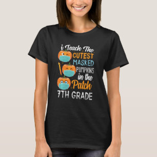Ich lehre die Niedlichen maskierten Kürbis in Patc T-Shirt