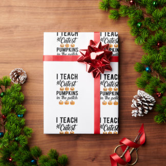 Ich lehre die Niedlichsten Kürbis in den Patch Geschenkpapier