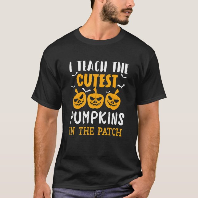 Ich lehre die Niedlichsten Kürbis in den Patch-Leh T-Shirt (Vorderseite)