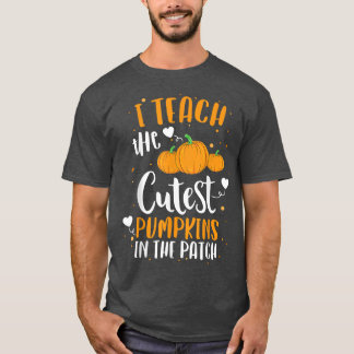 Ich lehre die Niedlichsten Kürbis in den Patch-Leh T-Shirt