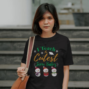 Ich lehre die Niedlichsten Schneebäder Weihnachten T-Shirt