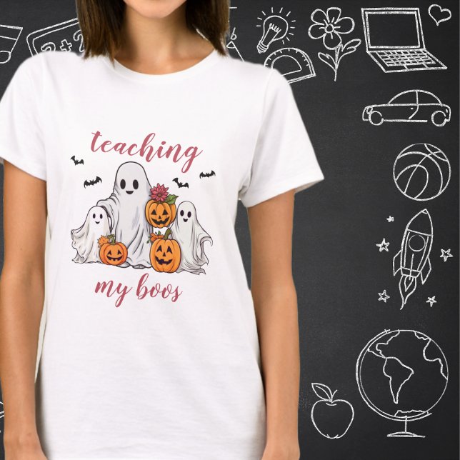 Ich lehre meinen Boos Halloween Lehrer, Homeschool T-Shirt (Von Creator hochgeladen)