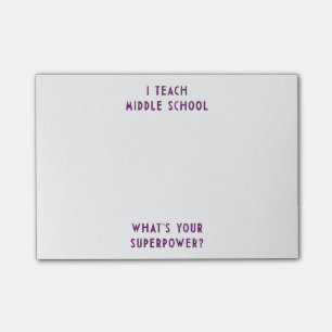 Ich lehre Mittelschule Was ist deine Supermacht? Post-it Klebezettel