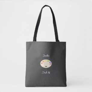 Ich lehre Personalisierte Farbpalette Schwarz Tasche