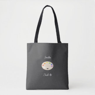 Ich lehre Personalisierte Farbpalette Schwarz Tasche