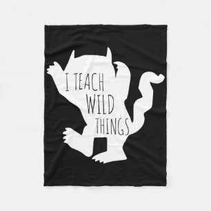 Ich lehre wilde Dinge Monster Spaß Halloween-Gesch Fleecedecke
