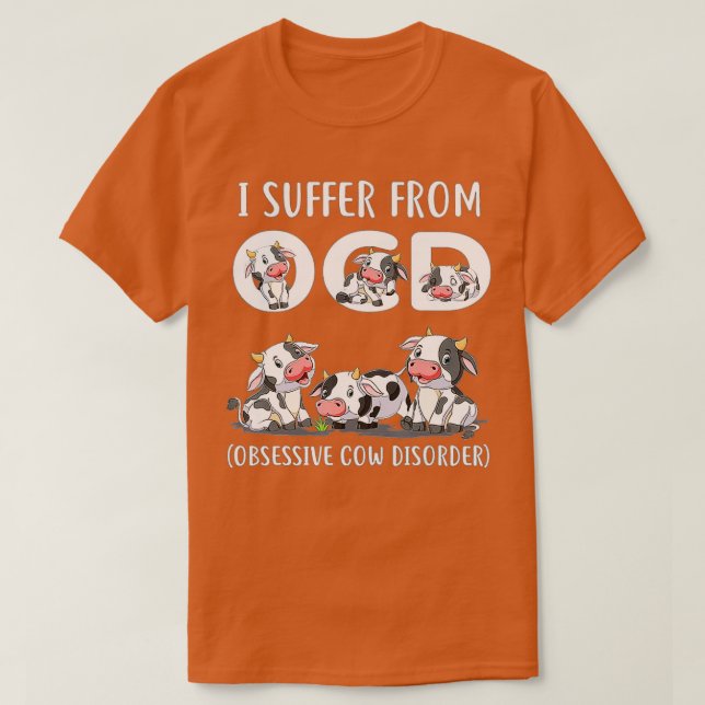 Ich leide unter einer obszönen Rinderkrankheit Nie T-Shirt (Design vorne)