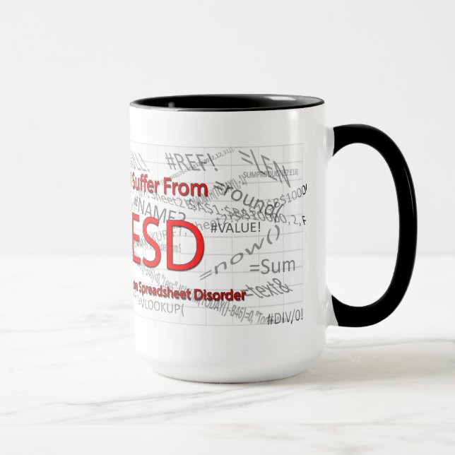 Ich leide unter extremer Tabellen-Störung Tasse (Rechts)