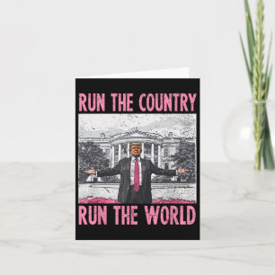 Ich leite das Land und die Welt lustig Trump 1 Karte