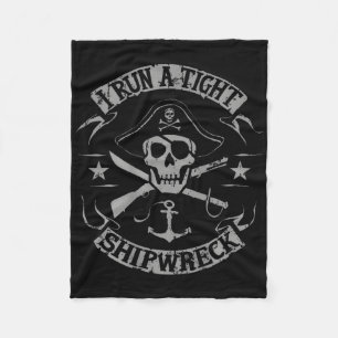 Ich leite ein straffes Schiffswrack lustiges Pirat Fleecedecke