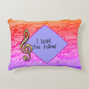 Ich leite Sie, folgen Sie Gradient Pastel Music Te Dekokissen