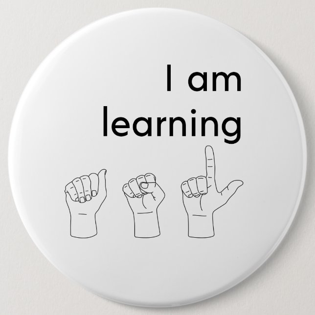 Ich lerne ASL Button (Vorderseite)